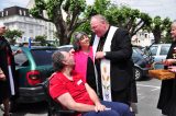2011 Lourdes Pilgrimage - Archbishop Dolan with Malades (218/267)